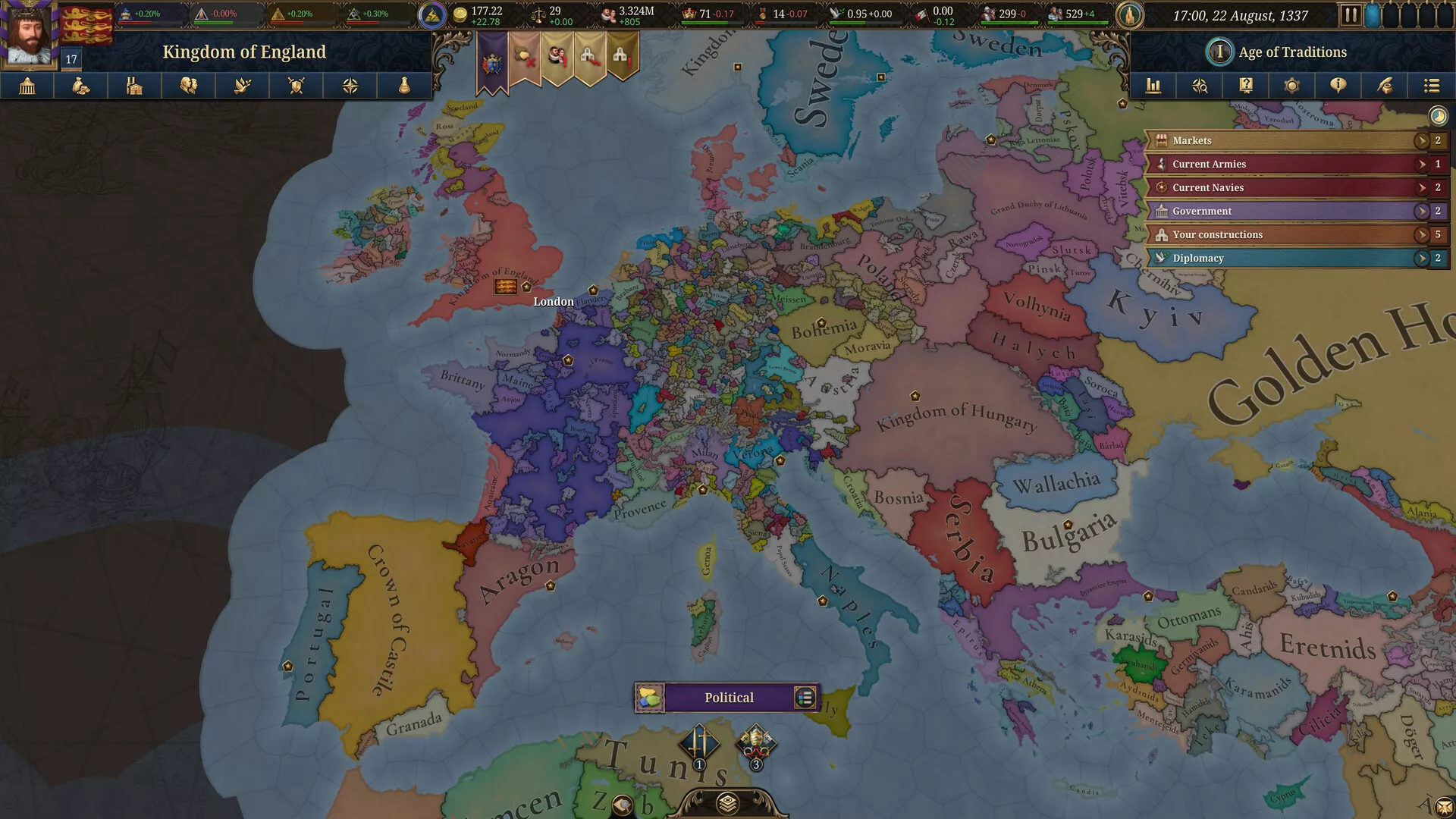 欧陆风云5/Europa Universalis V 版本更新