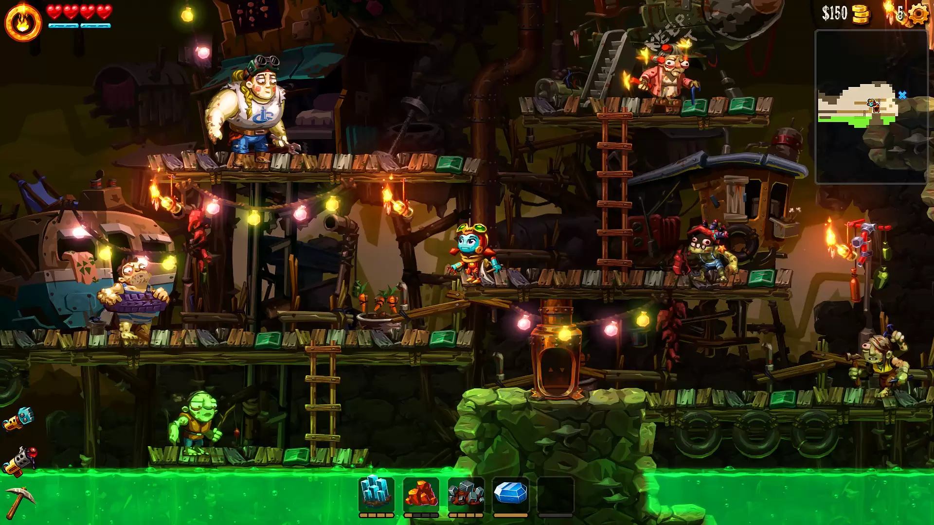 《蒸汽世界 挖掘2 SteamWorld Dig2》Switch中文版NSP下载 – 含4.1.1补丁-17ns一起游戏网